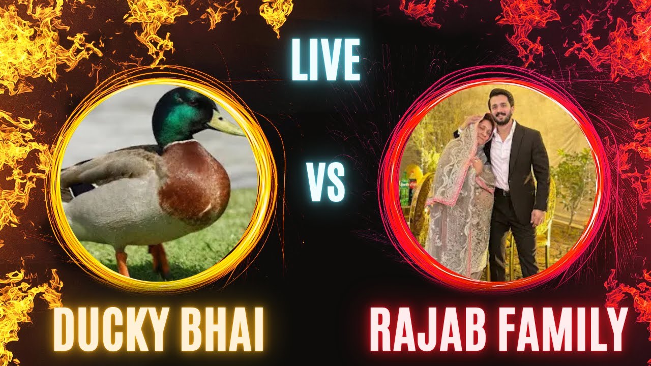 Ducky Bhai VS Rajab Butt - Live Subscriber Count 10 Million