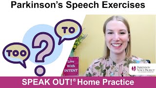 Parkinson’s Speech Exercises: HOMOPHONES