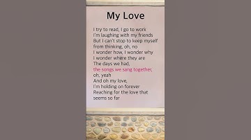 Thumbnail of My Love | Westlife