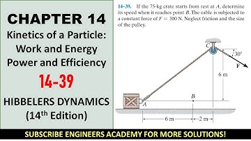 14-39 Kinetics of a Particle: Work and Energy | Chapter 14: Hibbeler Dynamics | Engineers Academy