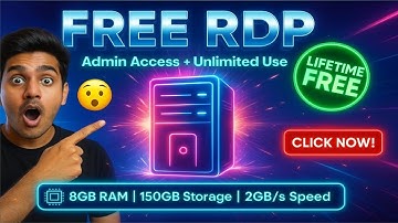 Free RDP 2025 | Lifetime Free Admin Access RDP | 8GB RAM, 150GB Storage & 2GB/s Speed