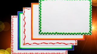 How to decorate borders of project files || 5 attractive borders for project || Part - 2