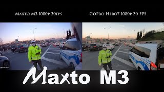 Maxto M3 Motorcycle Intercom&amp; Camera vs GoPro Hero7