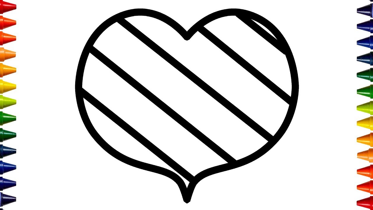 Glitter Heart ♡ Coloring and Drawing Pages | Learn Colors for Kids | Bum Bum Colors ♡