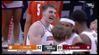 Alabama Crimson Tide Basketball Radio Call after BAMA ROLLS ON TO THE FINAL FOUR Beating Clemson