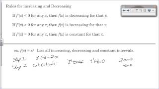 3-3 Increasing & Decreasing Intervals