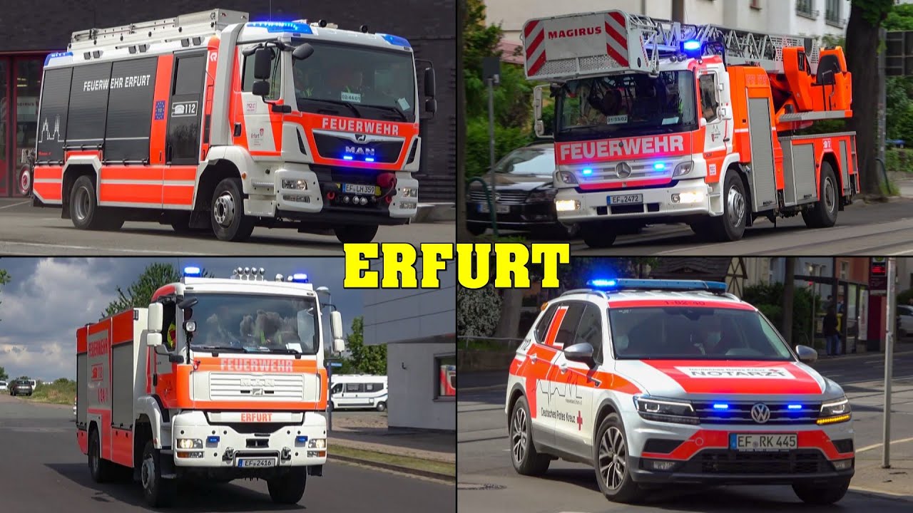 [FEUERALARM SENIORENHEIM] - Feuerwehr ERFURT | LÖSCHZUG mit TLF 24/50 - Polizei & Rettungsdienst!