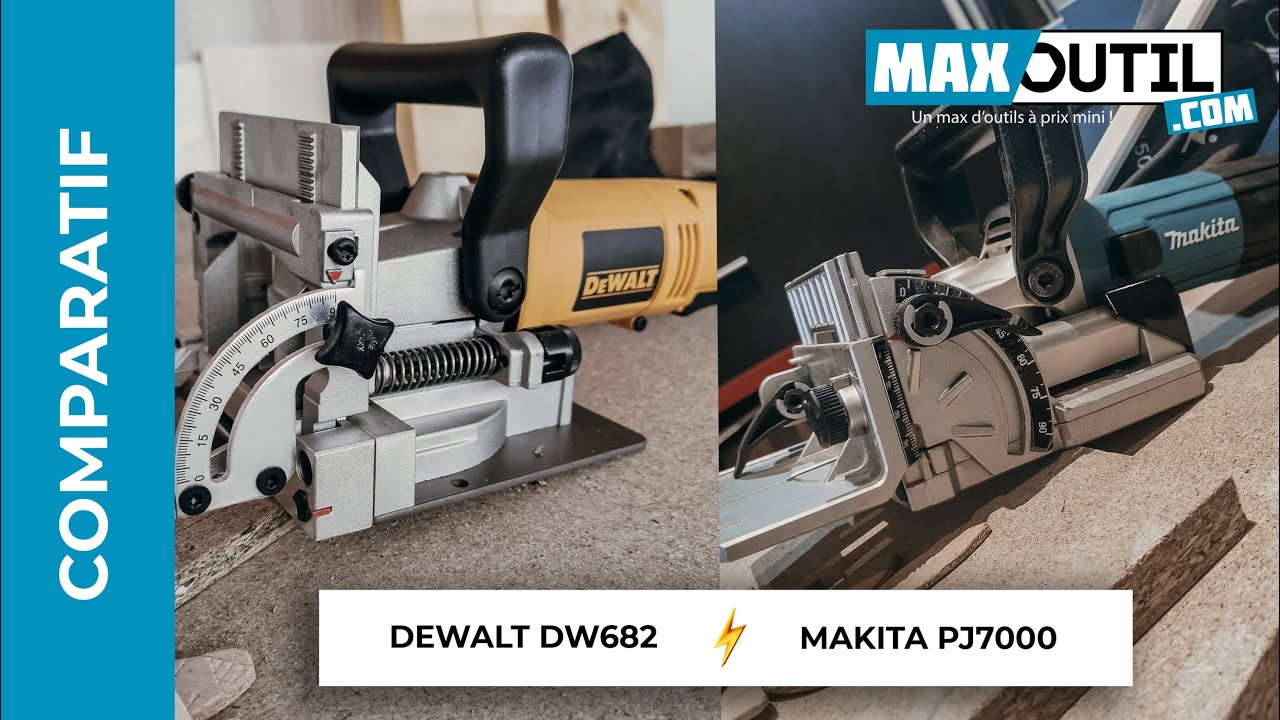 Comparatif lamelleuse Dewalt DW682 - Makita PJ7000 
