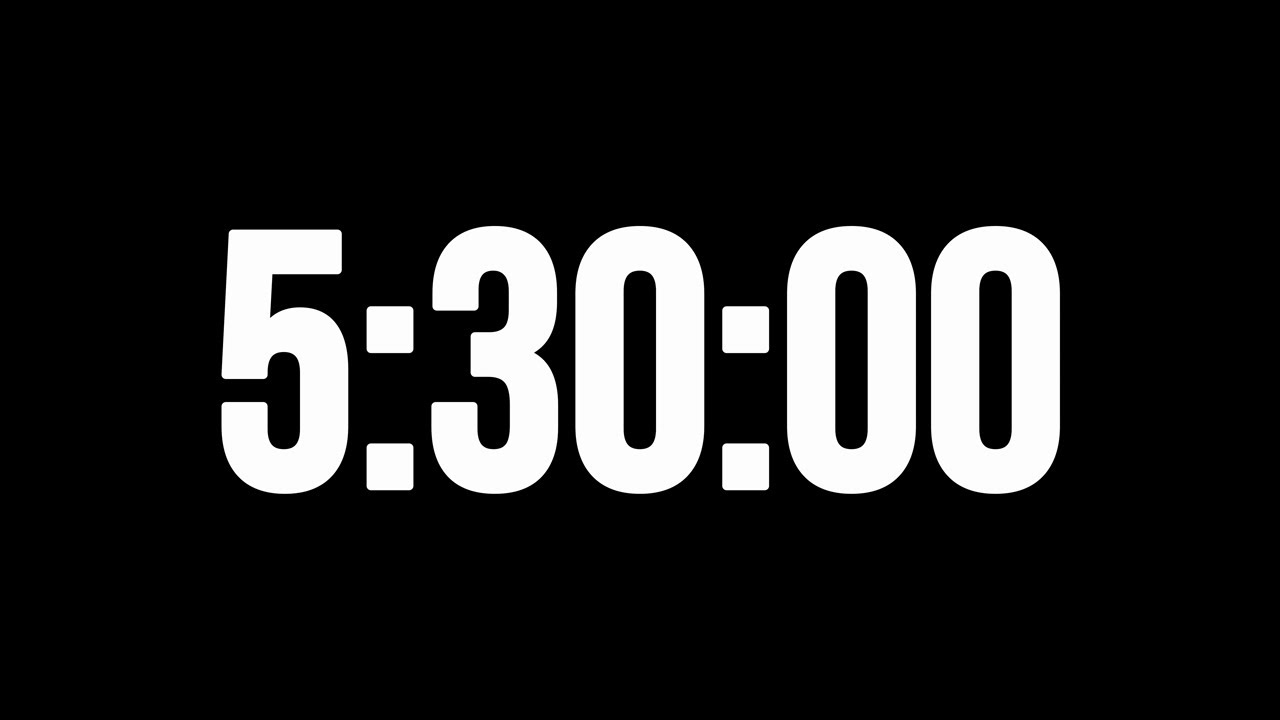 5 Hour 30 Minute Timer with Alarm | Countdown Timer - YouTube
