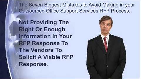 2. Not providing the right or enough information in your RFP