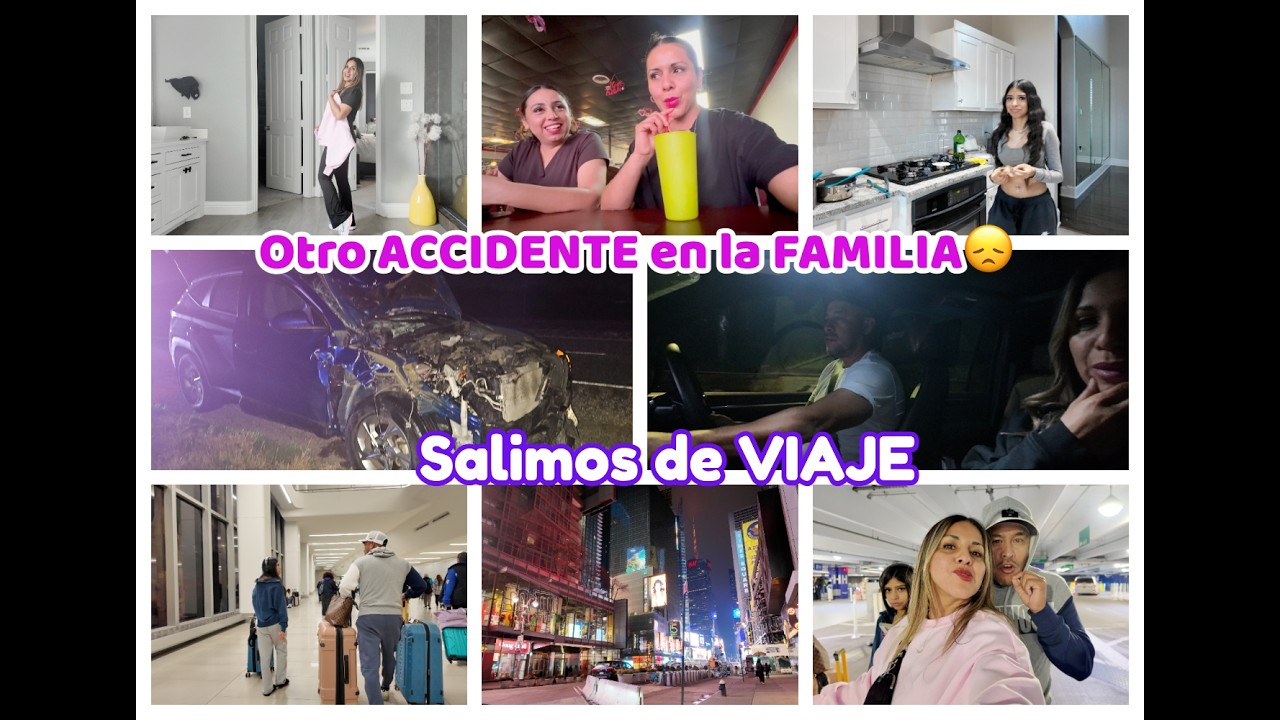 Otro MIEMBRO de la FAMILIA choca con una VACA😞 Llegamos a NEW YORK🗽 Accidente a las 3 AM😭