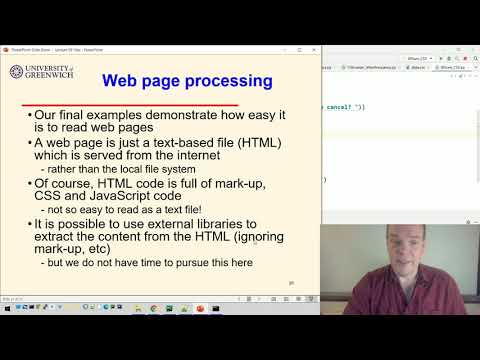 Python 09-6: Files - Processing CSV files & web pages