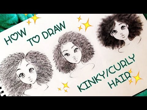 How to Draw KINKY/CURLY Hair Textures 4a,4b,4c ♡ | Christina Lorre' -  thptnganamst.edu.vn