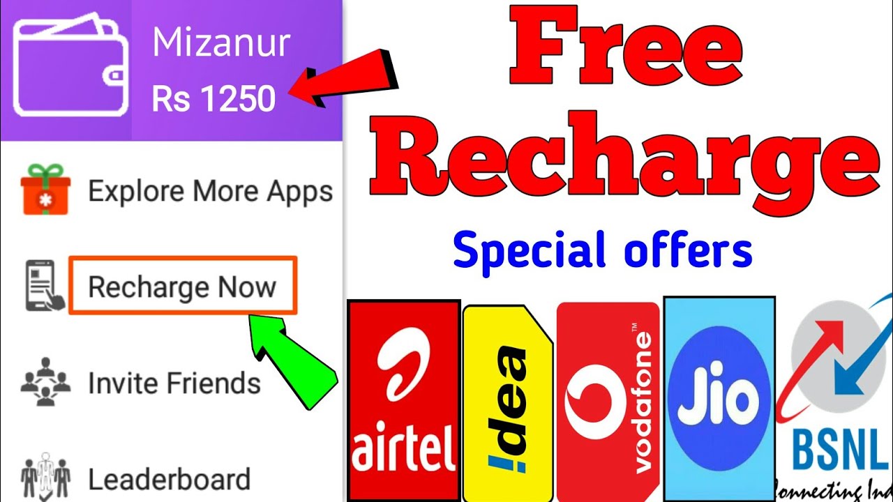 Only Free mobile recharge app 2020 | instantly free recharge new app