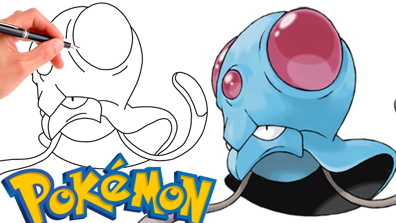 How To Draw Tentacool Pokemon 072 Generation 1 Youtube