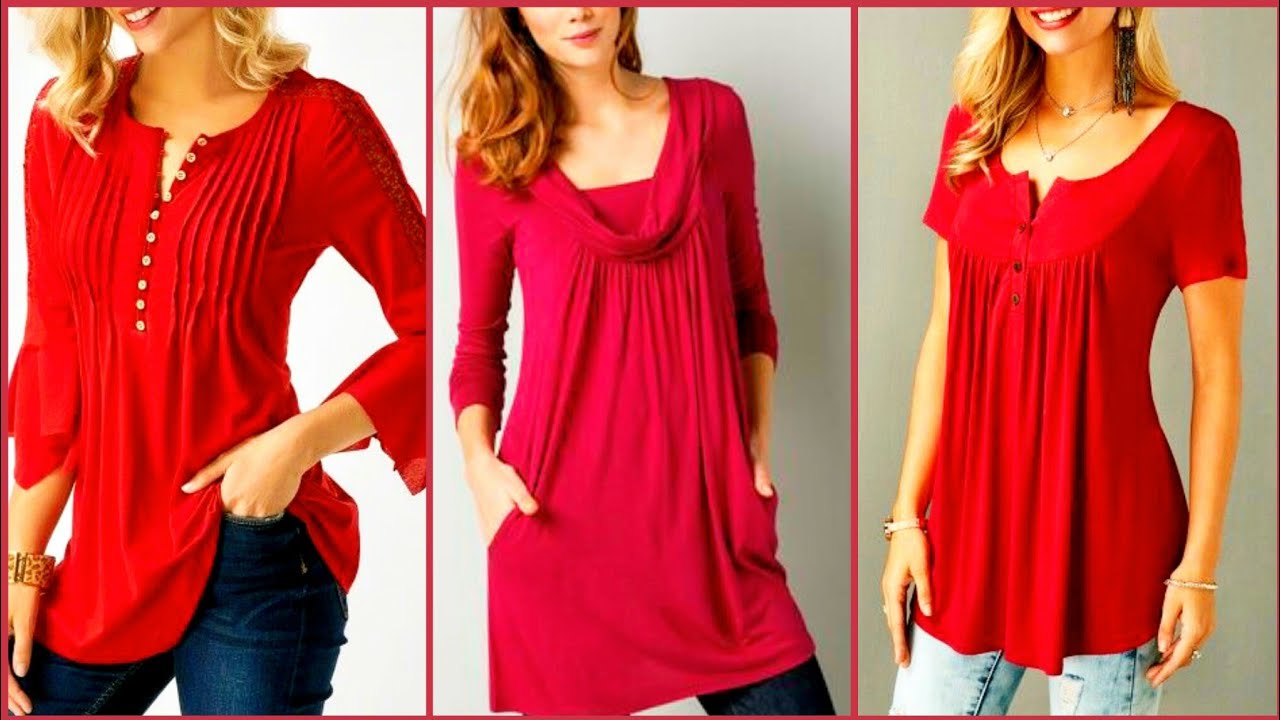 Most stunning hot looking red top designs for girls women - YouTube