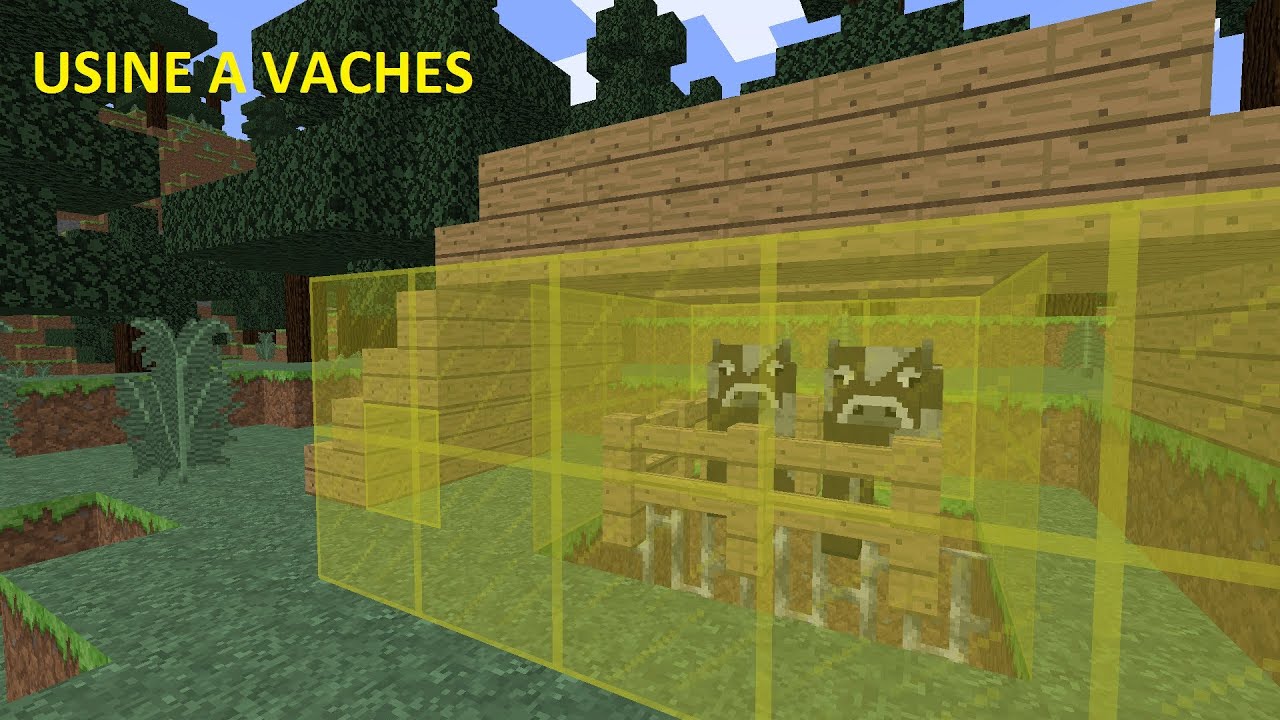 Minecraft / Tuto usine a vache - YouTube