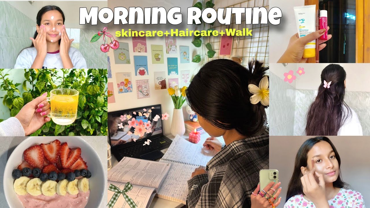 6 Am morning routine 🥑 || Breakfast,study, skincare, Walk....with glad I met you sunscreen review ✨
