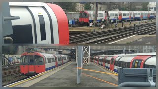 Old & New Piccadilly Line Trains - 2 1973 Stocks & 2024 Stock - at Acton Town Station - 07/03/2026