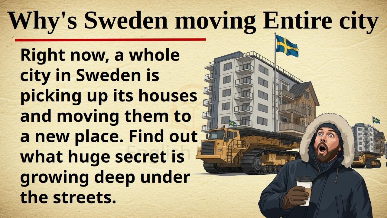 Why's Sweden Moving An Entire City? || 🇸🇪🏗️ Learn English Through Story Level 1 || Graded Reader 🎧