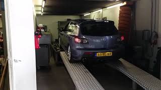 308BHP K04 Mazda 3 MPS at the dyno