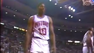 Dennis Rodman Pistons 6pts/19rebs/Defense/Antics vs Pacers (1991)