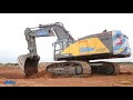 Collins new volvo ec950 excavator loading a60h trucks