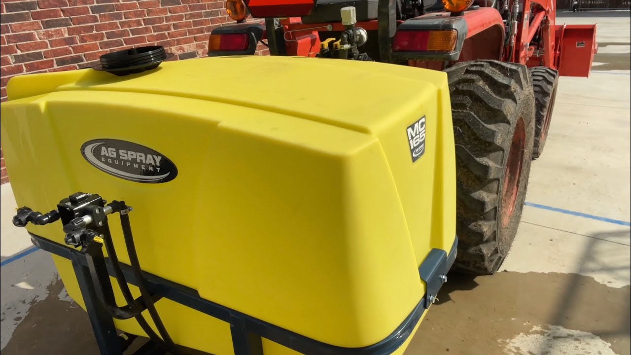 Testing a category 2 sprayer on the Kubota L3902. Ag Spray MC 165 YouTube