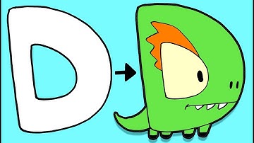 D for Dinosaur - Learn to Draw ABC | Learn the Alphabet for Kids