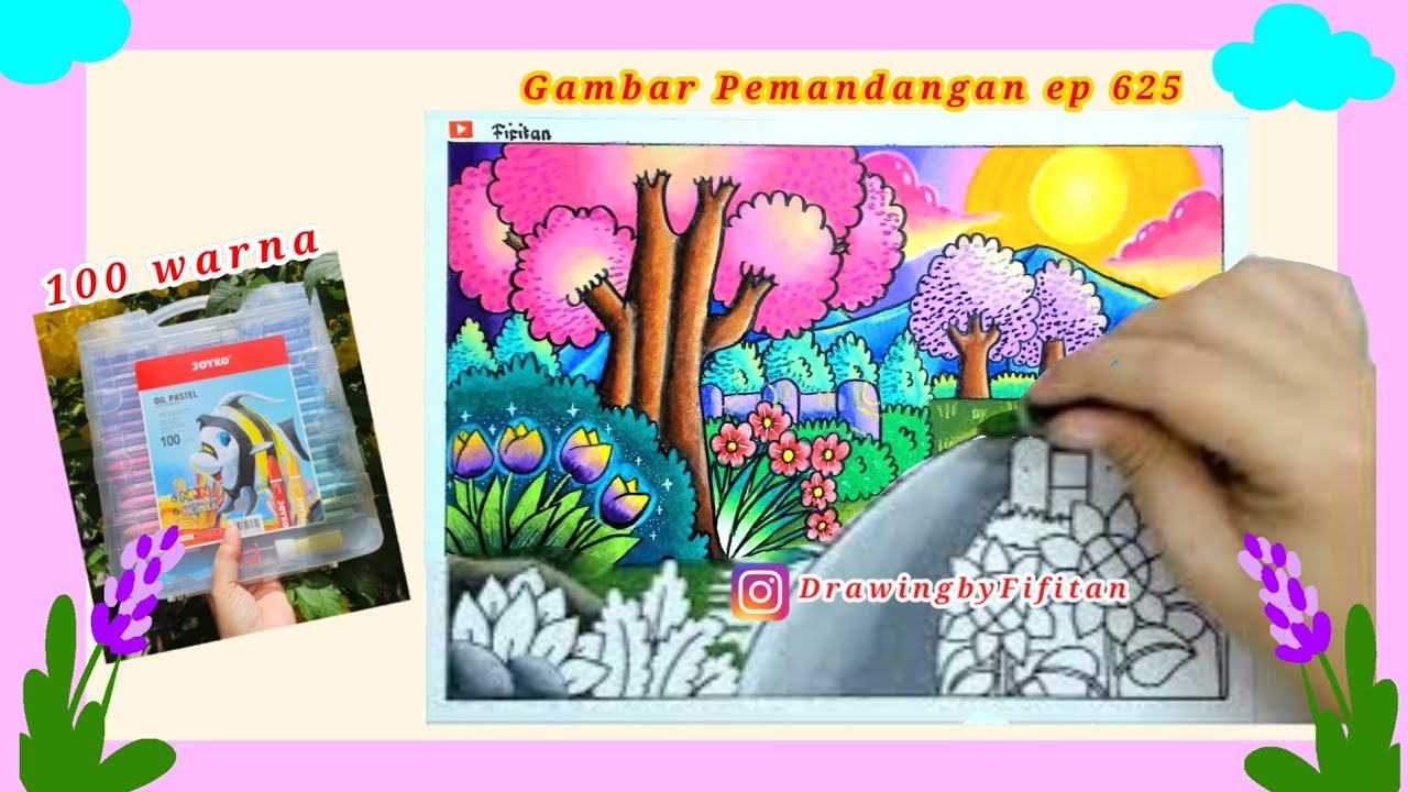 Cara Menggambar Pemandangan Yang Indah EP 625