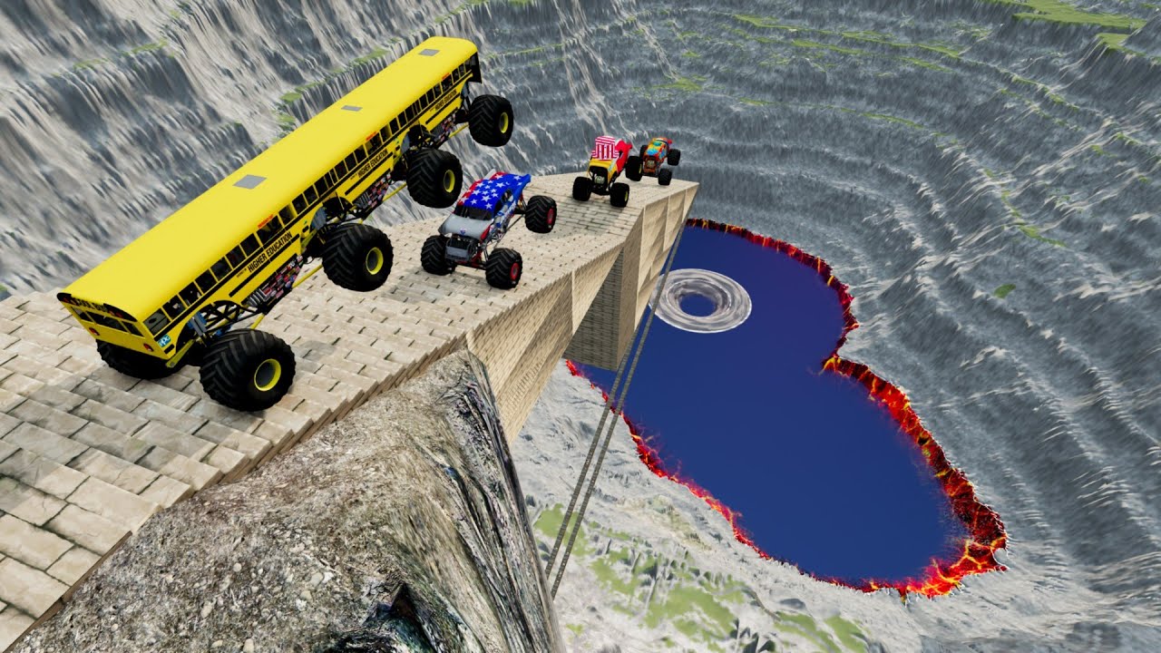 Stair Jumps Down  Car Crashes Compilation in BeamNG Drvie #182 BeamNG drive