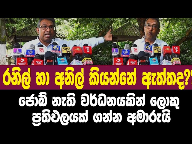 රනිල් සහ අනිල් කියන්නේ ඇත්තද??ජොබ් නැති වර්ධනයකින් ලොකු ප්‍රතිඵලයක් ගන්න අමාරුයි
