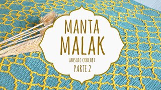 ✨ MANTA MALAK ✨ PARTE 2 | Mosaic Crochet | Lanas y Ovillos