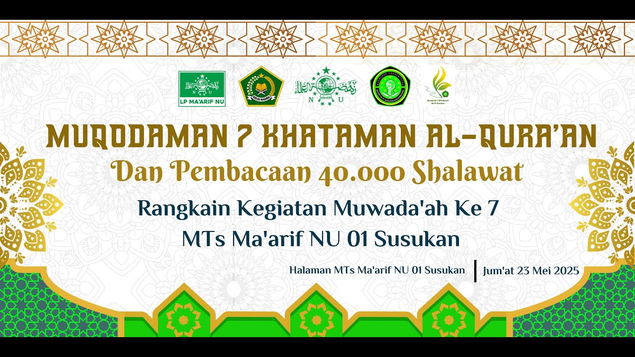 Muqodaman 7 Khataman Al-Qur'an dan 40.000 Dzikir Shalawat Santri Matsaka 2025