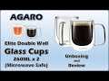 AGARO Borosillicate Double Wall Glass Cup  Unboxing &amp; Review |Best Glass Cup For Hot &amp; Cold Beverage