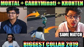 Carry minati , soul mortal & kronten gaming playing together in a same
team . biggest collab of 2019. pubg mobile livestream carryminati
joins mortal's ...