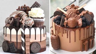 Easy Chocolate Cake Tutorials Like A Pro | So Yummy Cake | Fancy Chocolate Cake Decorating Ideas