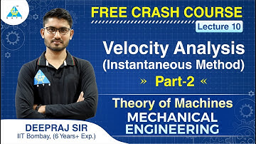 FREE CRASH COURSE | Lecture 10 | Velocity Analysis (Instantaneous method) Part-2 | TOM | ME