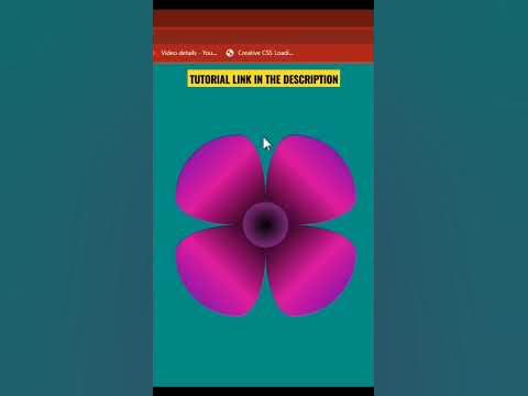 How to design a flower using HTML and CSS - YouTube