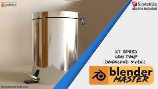 blender speed modeling x7 - Pedal Bin (download link)