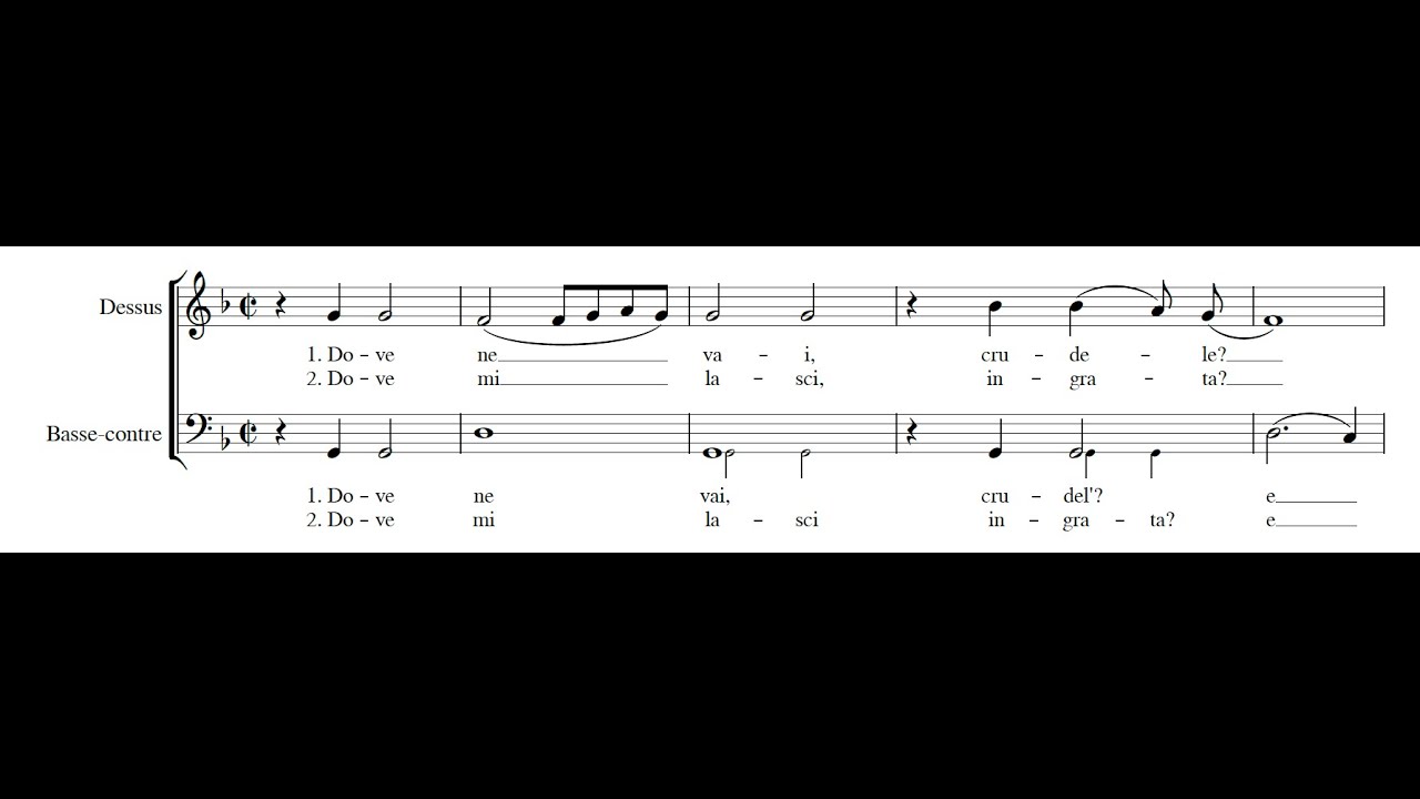 ANTOINE BOËSSET: Dove ne vai, crudele?  PDF SCORE