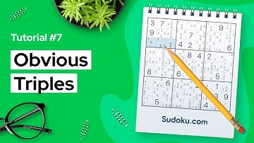 Obvious triples - a Sudoku technique for beginners