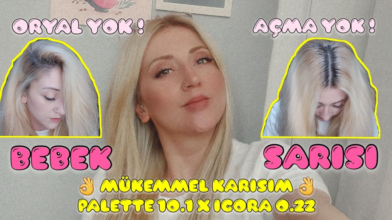 PALETTE 10.1 ❌ İGORA 0.22 İLE BEBEK SARISI SAÇLAR 👌 MUCİZE KARIŞIM 👌