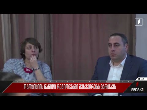 ოპოზიციის ნაწილი რეგიონებში შეხვედრებს მართავს
