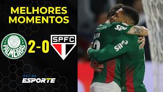 ⚽ PALMEIRAS 2 X 0 SÃO PAULO | GOLS DE MURILO E VITOR ROQUE | VERDÃO DORME NA LIDERANÇA | CHOQUE-REI