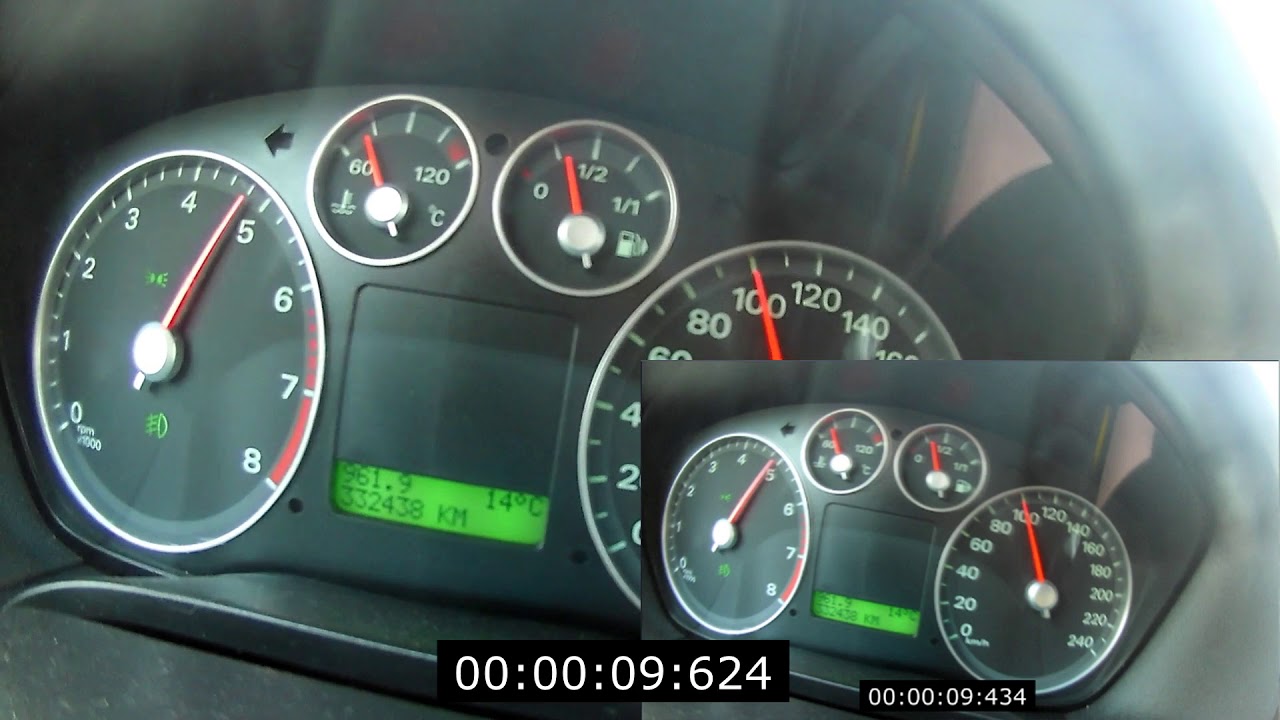 Форд фокус 2 1,8 разгон до 100 км/ч - YouTube