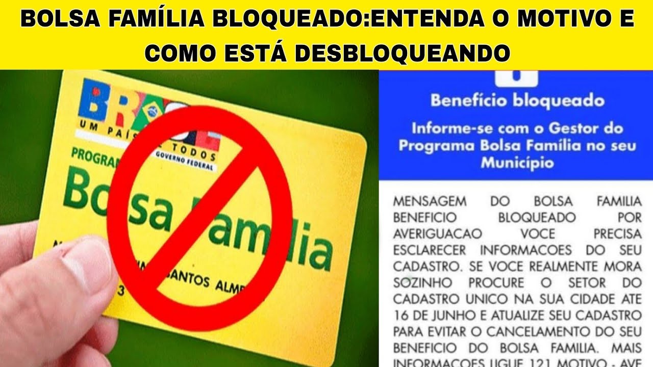 BOLSA FAMÍLIA BLOQUEADO: ENTENDA O MOTIVO E O QUE FAZER PRA VOLTAR A ...