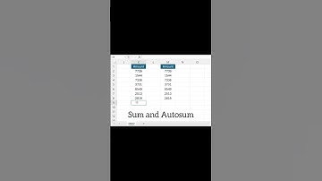 Sum Vs Autosum #viral #excel #education #tips #shortsviral #shorts #video #viralshorts #trending#yt