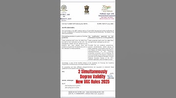 New ugc rule for dual degree program 2025 || #ugcguidline #dualdegree #youtubeshorts