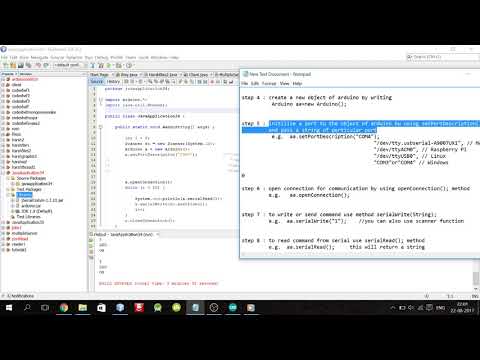 control arduino through java -jserialcomm, arduino jar
